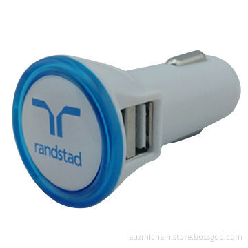 2 USB Ports In-car Charger with 2.1A, for iPhone, iPad, Samsung, PSP, GPS, Tablet, MP3, MP4, PAD